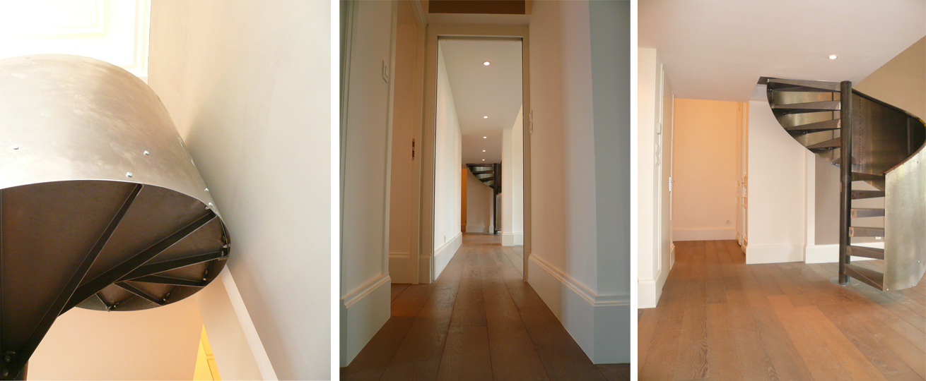 Escalier métallique héllicoïdal